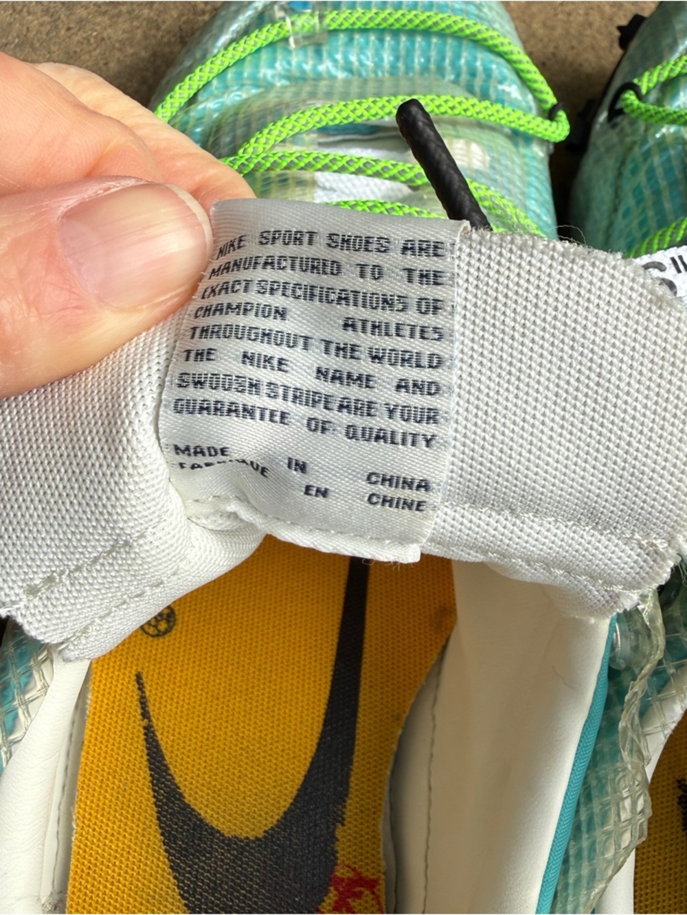 Nike x Off White Waffle Racer in Vivid Sky EUC Size 8 - Picture 10 of 12